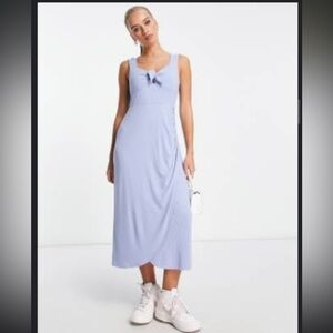 & Other Stories Light Blue Midi Dress
